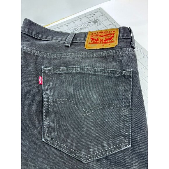 Levis Men's 550 Black Denim Jeans W50 L34 Relaxed Fit Cotton VG++ - Picture 2 of 10